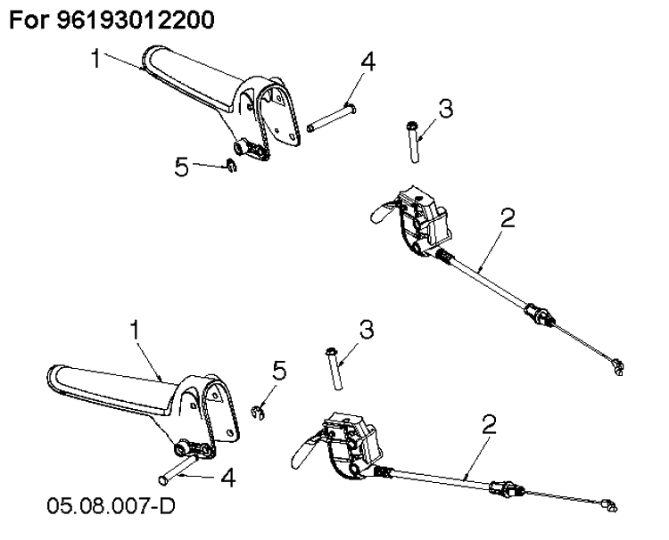 Control Panel And Discharge Chute 3 Diagram and Parts List for ST224P  Husqvarna Snow Blower