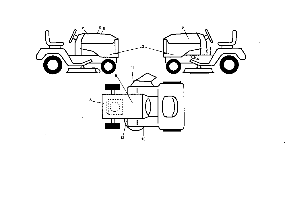 Decals Diagram and Parts List for YTH2348-917240442  Husqvarna Lawn Tractor