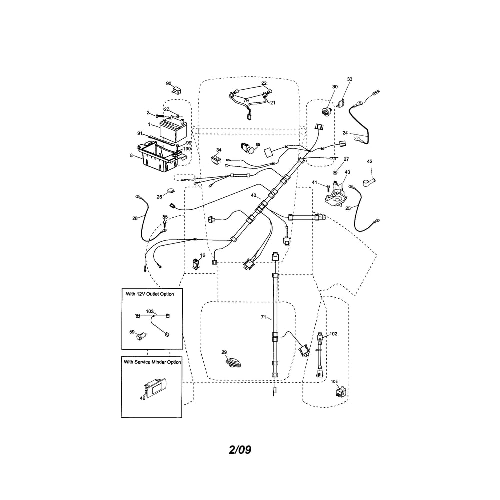 Electrical Diagram and Parts List for YTS4500  Husqvarna Lawn Tractor