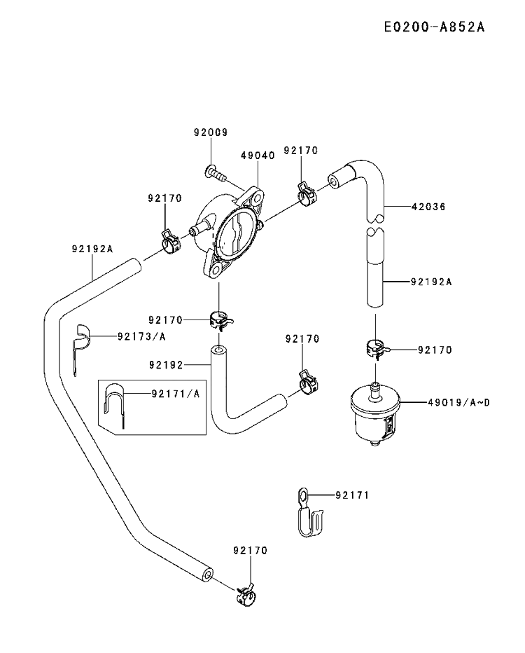 Fuel Valve Diagram and Parts List for FR691V-DS15 2017-09 Husqvarna Engine