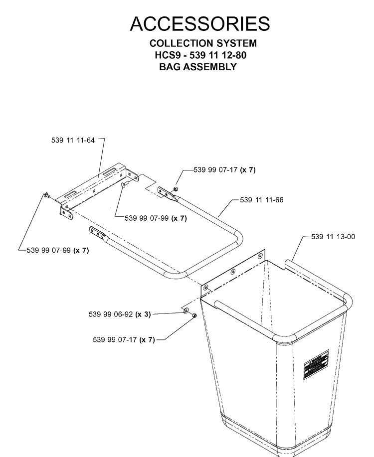 Accessories 2 Diagram and Parts List for 539111280 2005-08 Husqvarna Lawn Tractor Accessories