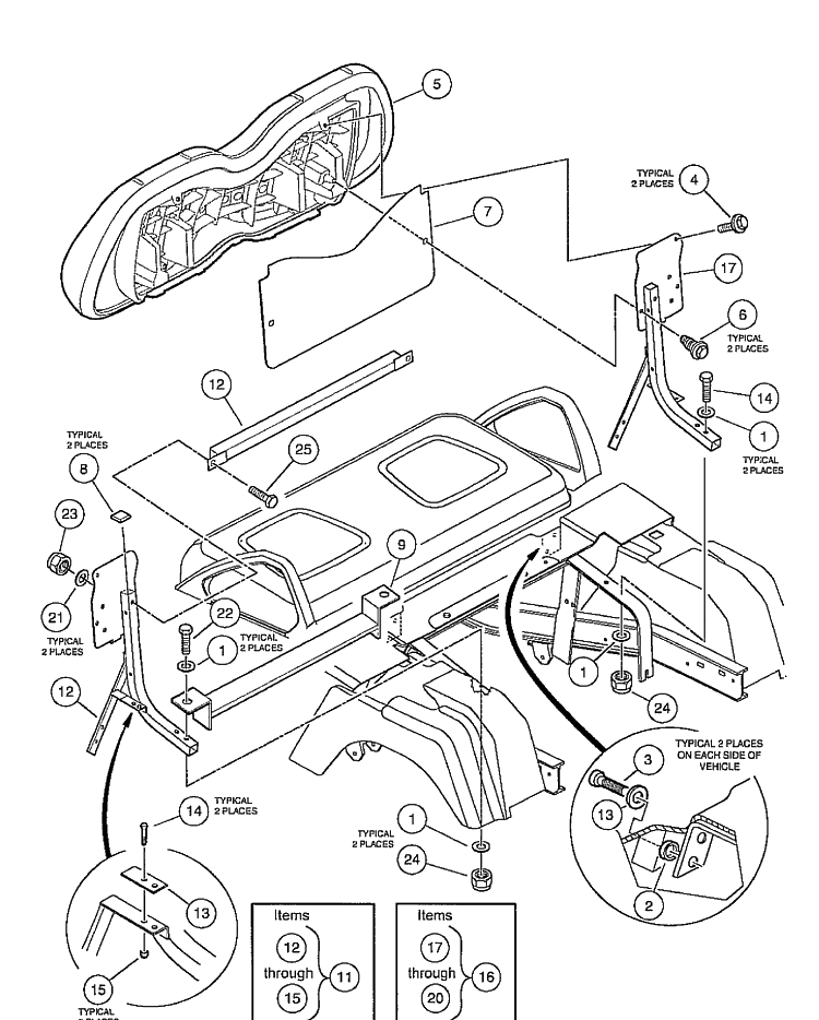 Seat Back Diagram and Parts List for HUV4210GXP 2005-06 Husqvarna Lawn Tractor