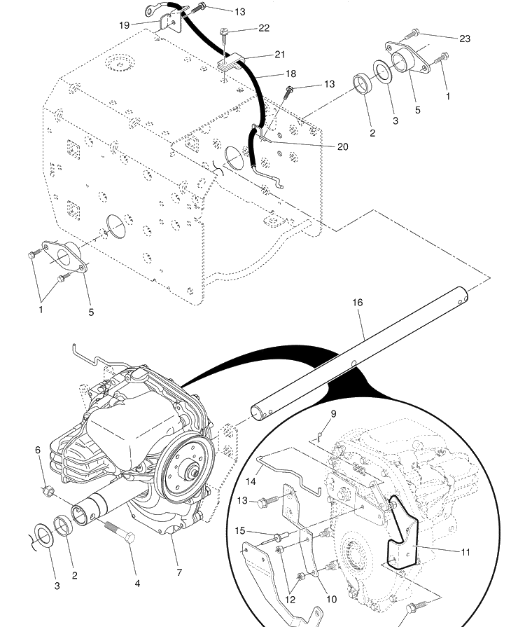 Drive Diagram and Parts List for 1330SBEXP (96193001903)(2007-11) Husqvarna Snow Blower