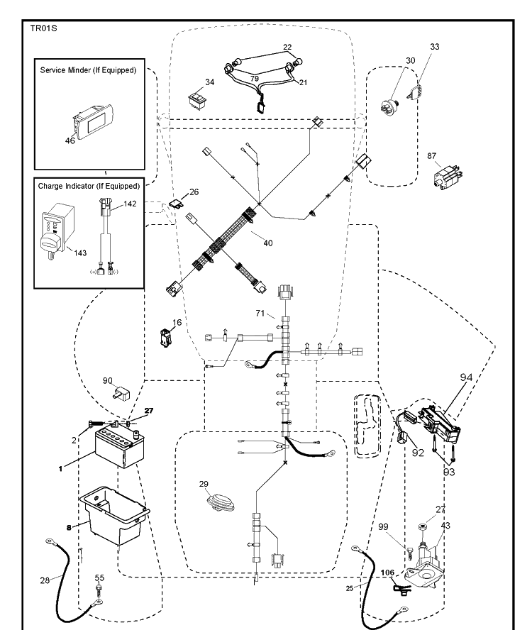 Electrical Diagram and Parts List for TS138M (96041042000)(2018-07) Husqvarna Lawn Tractor