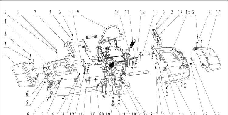 Tine Shield Diagram and Parts List for TF545D  Husqvarna Cultivator