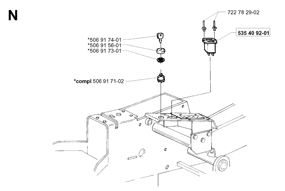 Electrical Diagram and Parts List for PF21 2001-02 Husqvarna Lawn Tractor