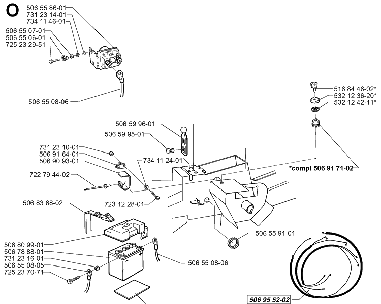 Electrical 2 Diagram and Parts List for RIDER850HST 1998-03 Husqvarna Lawn Mower