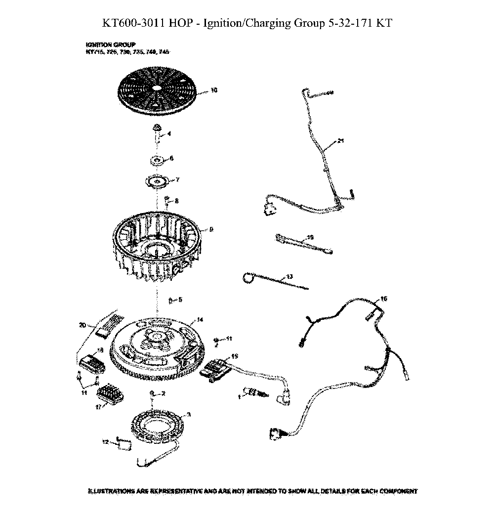 Ignition Diagram and Parts List for 967924801-00  Husqvarna Lawn Mower