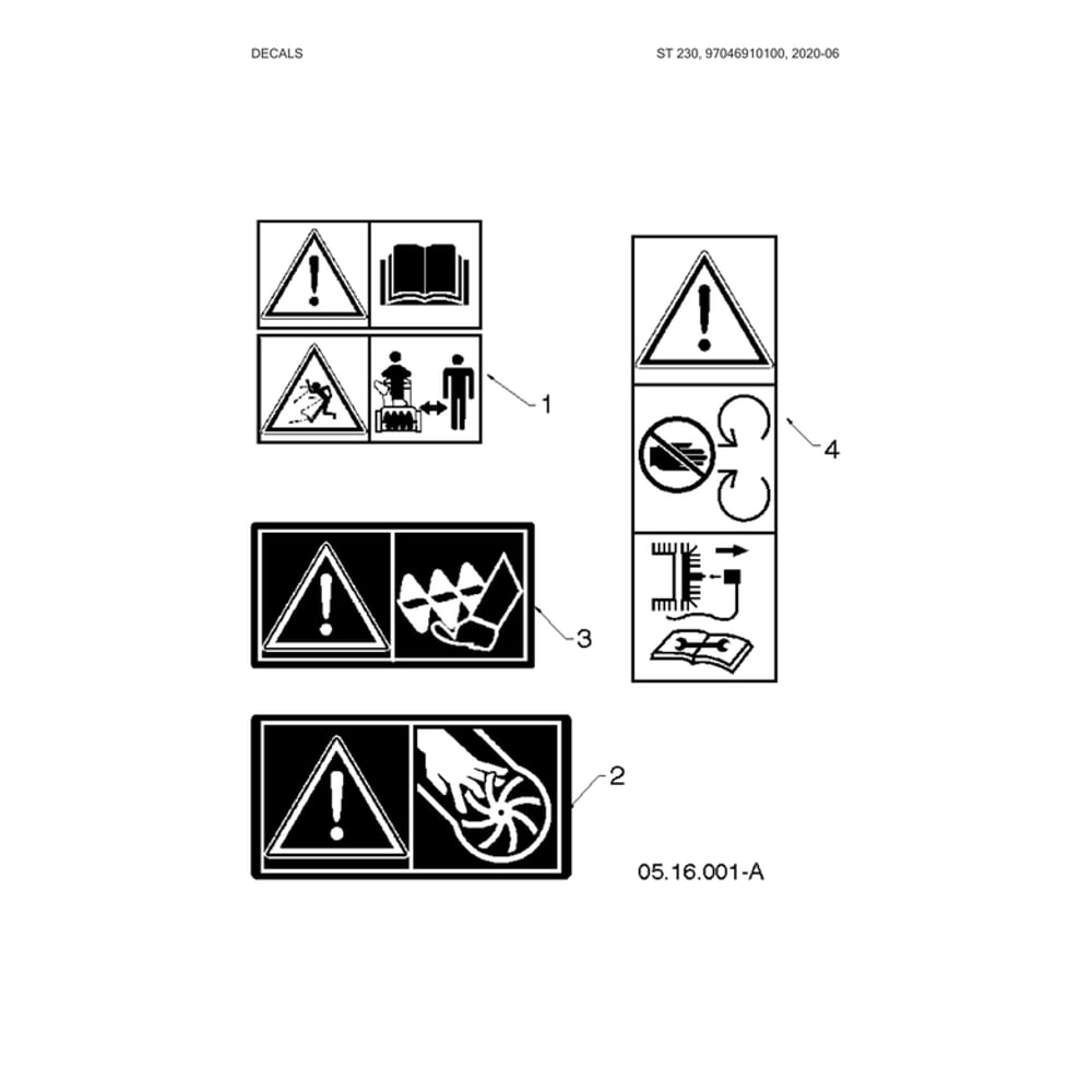 Decals 2 Diagram and Parts List for 970528802  Husqvarna Snow Blower