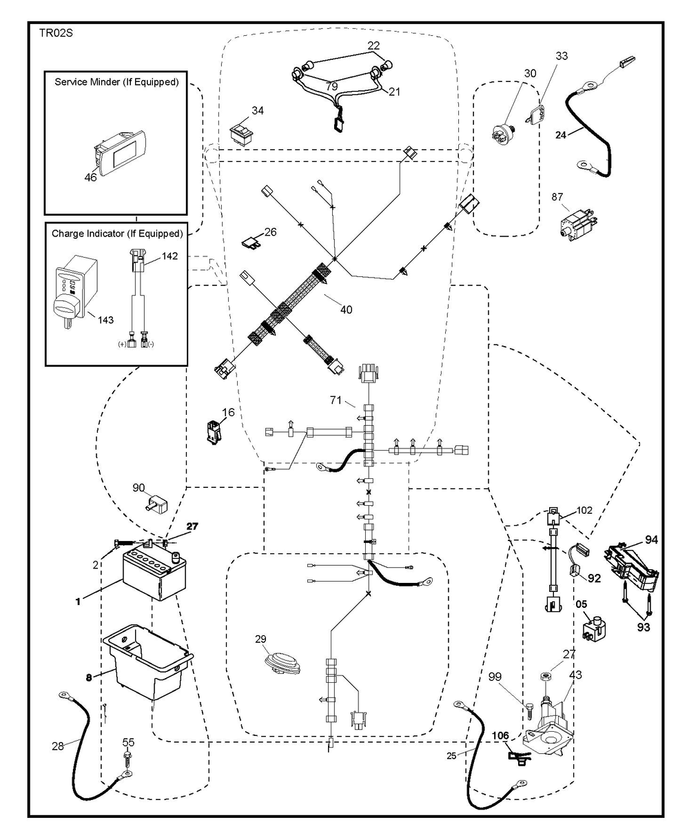 Electrical Diagram and Parts List for YTH1842 2018 Husqvarna Lawn Tractor