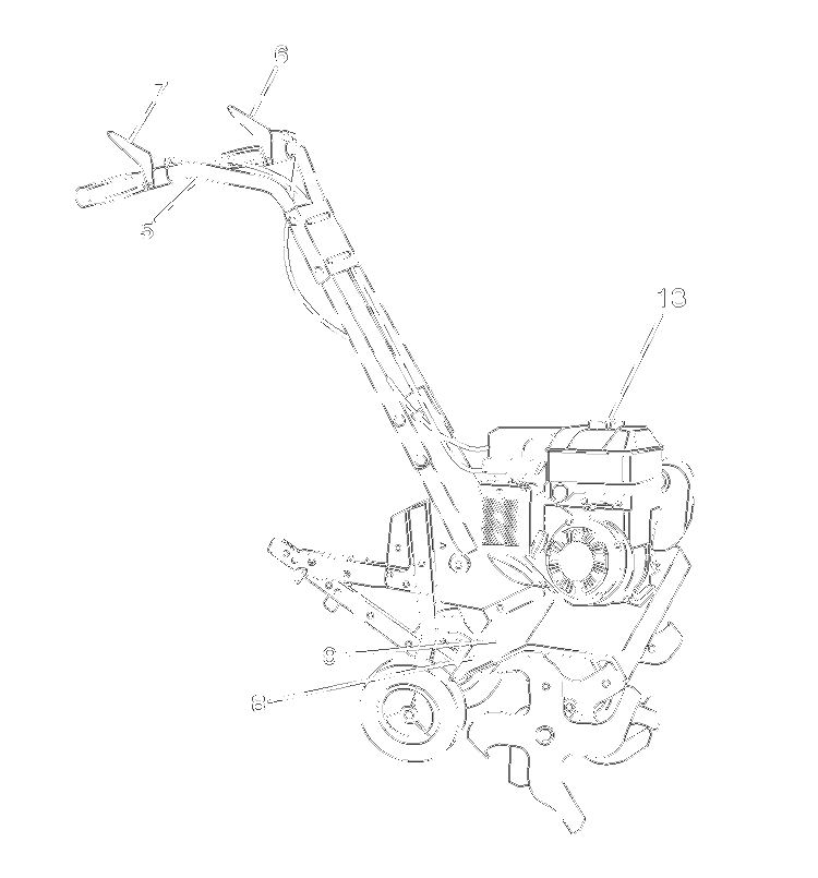 Decals Diagram and Parts List for 25009 96083001000 Husqvarna Cultivator