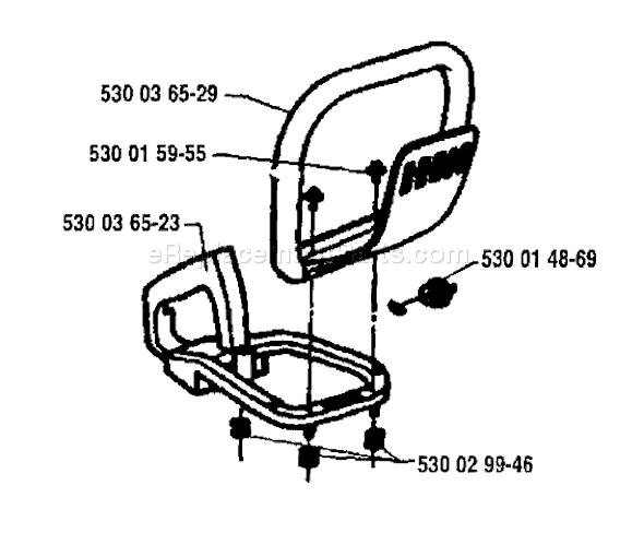 Page L Diagram and Parts List for 18H 1994-04 Husqvarna Trimmer