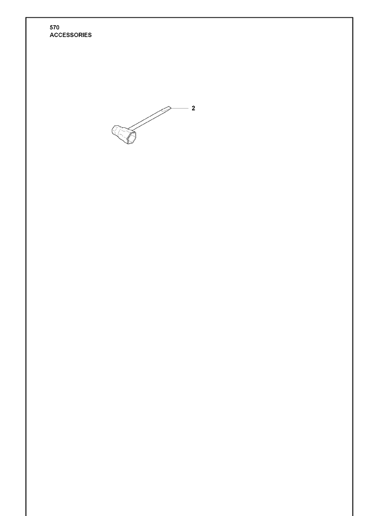 Accessories Diagram and Parts List for 570 2009-08 Husqvarna Chainsaw