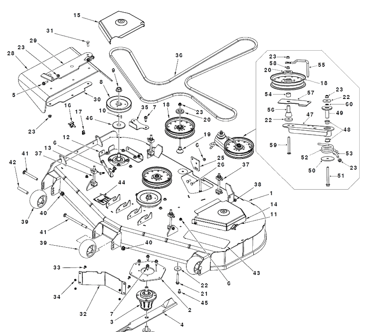 Mowing Deck 2 Diagram and Parts List for Z454X (970497101-00)(2020-06) Husqvarna Lawn Mower