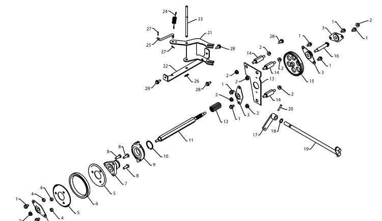 Drive Axle Diagram and Parts List for 924SB (96193003501)(2008-10) Husqvarna Snow Blower