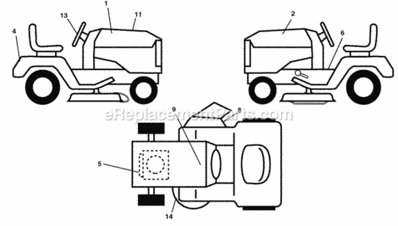 Page B Diagram and Parts List for C20H42YT 2006-01 Husqvarna Lawn Tractor