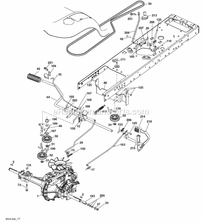 Page C Diagram and Parts List for C20H42YT 2006-01 Husqvarna Lawn Tractor