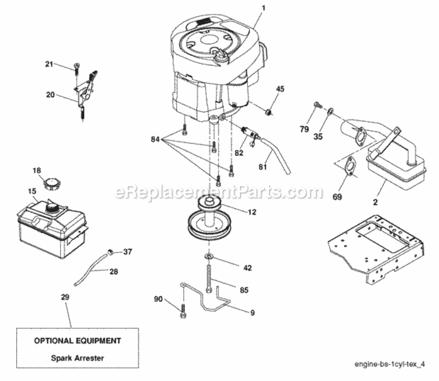 Page E Diagram and Parts List for C20H42YT 2006-01 Husqvarna Lawn Tractor