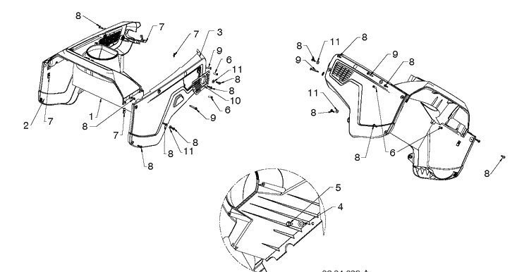 Cover 2 Diagram and Parts List for ST111 (96183000204)(2018-03) Husqvarna Snow Blower