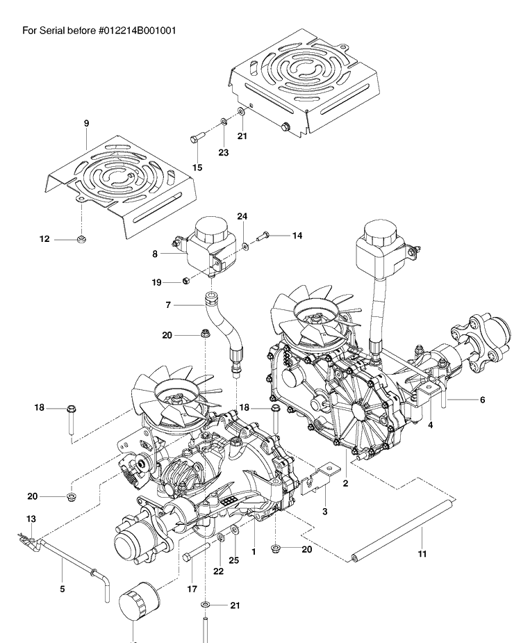 Hydraulic Pump - Motor Diagram and Parts List for MZ5226 (96669050300)(2012-07) Husqvarna Lawn Mower