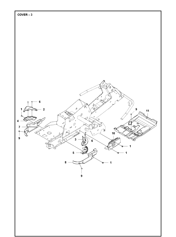 Cover 2 Diagram and Parts List for R320XAWD (970545301)(2022-01) Husqvarna Lawn Mower