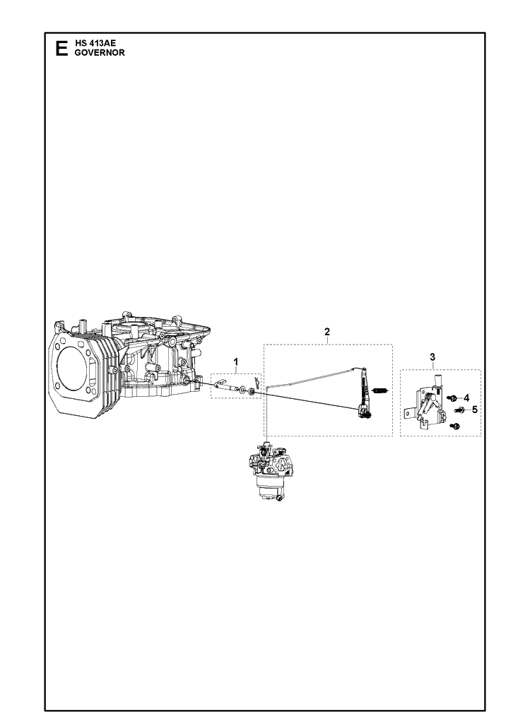 Governor Diagram and Parts List for 529666001 2021-01 Husqvarna Engine