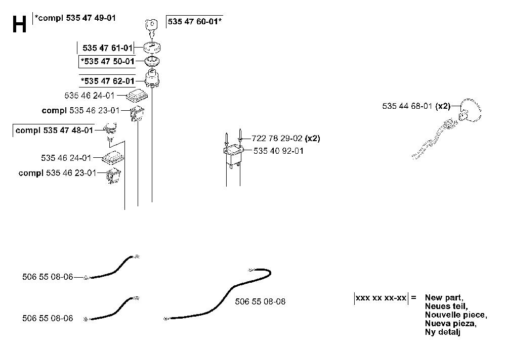 Electrical Diagram and Parts List for RIDERPRO18 (953521901)(2004-01) Husqvarna Lawn Tractor