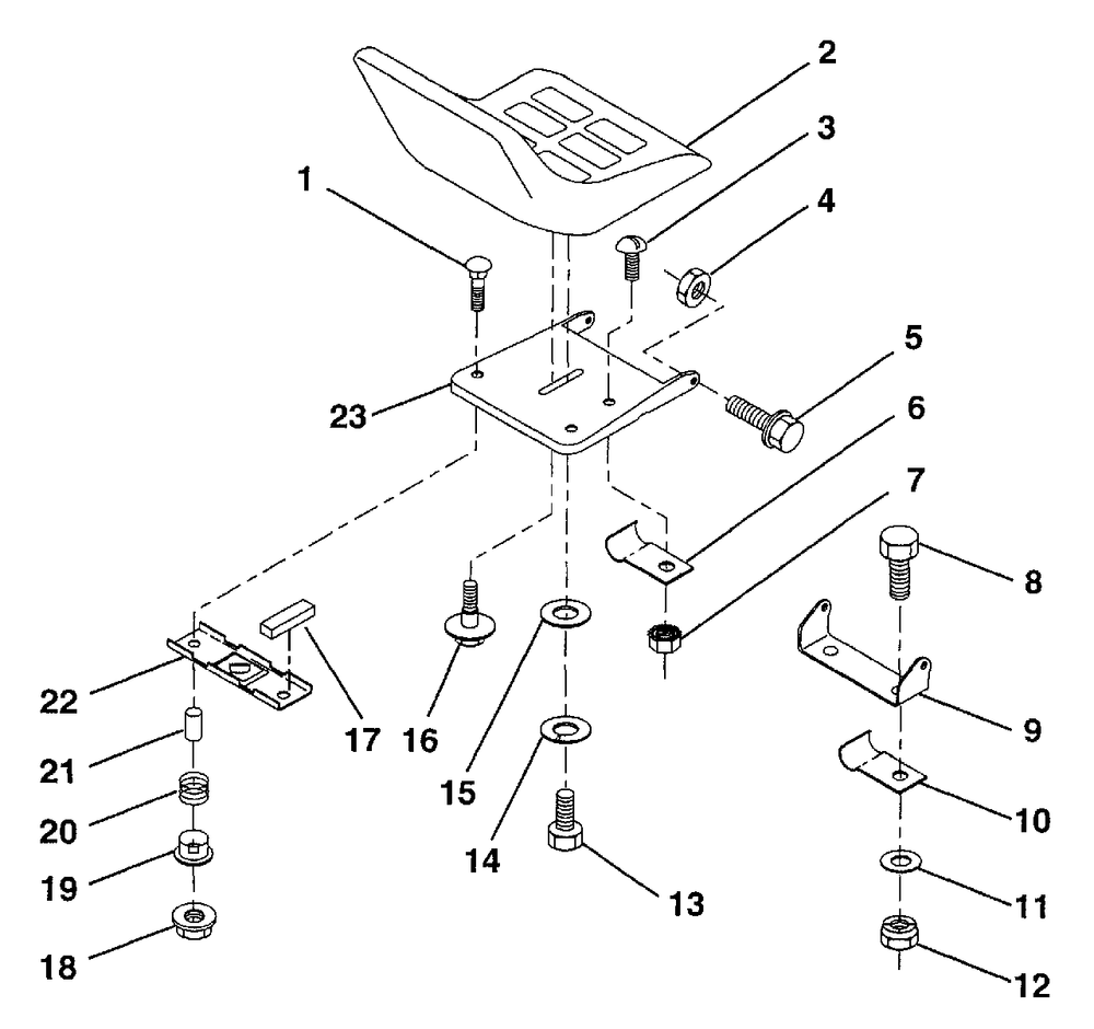 Seat Diagram and Parts List for LR12 (954000752-A)(1994-05) Husqvarna Lawn Tractor