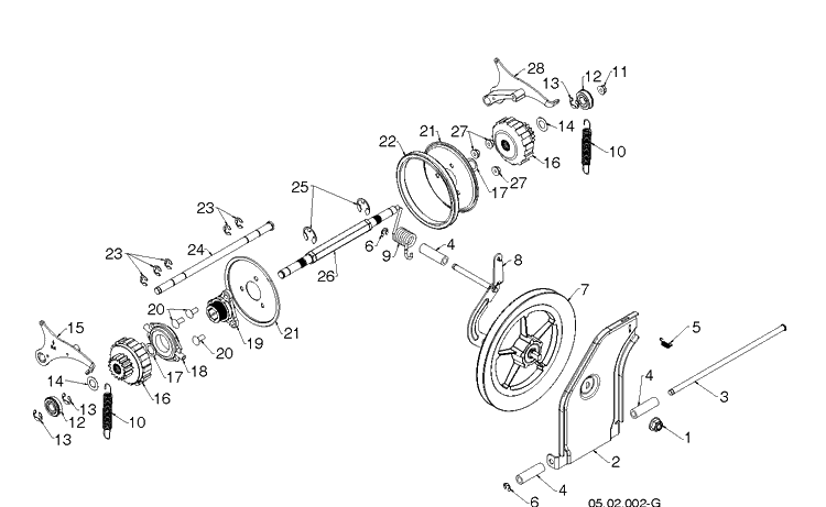 Drive Diagram and Parts List for ST330 (96193012500)(2018-03) Husqvarna Snow Blower