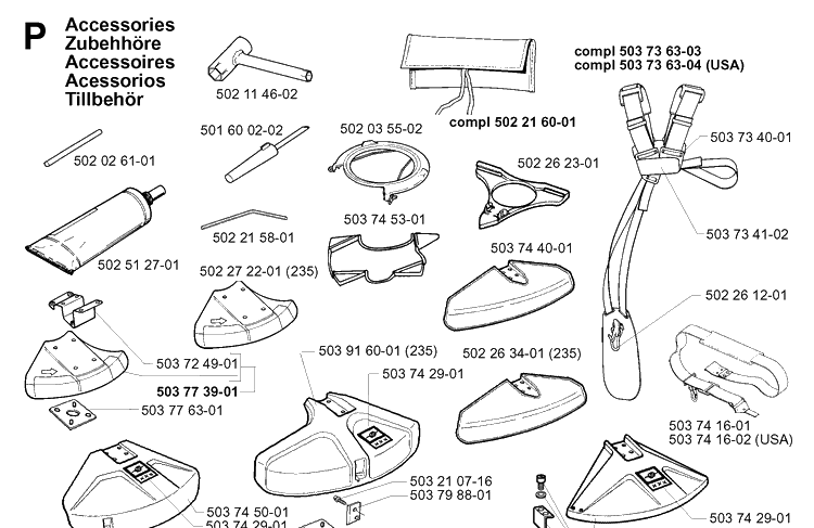 Starter 2 Diagram and Parts List for 232L 19980100001-20001400000 Husqvarna Edger