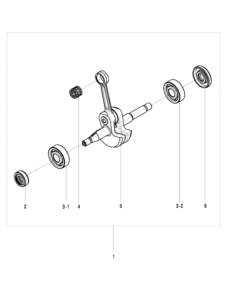 Crankshaft Diagram and Parts List for 120 (967067902)(20162300001-Current) Husqvarna Chainsaw