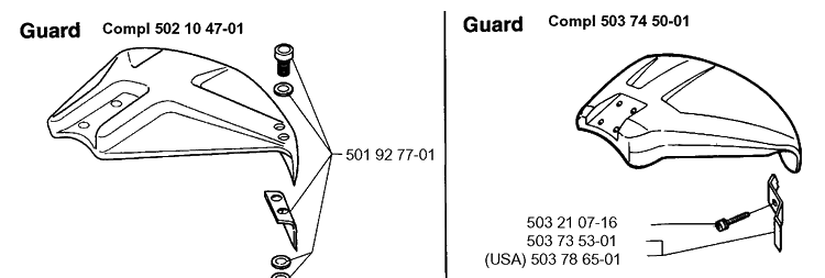 Guards Diagram and Parts List for 19951400001-19961400000  Husqvarna Edger