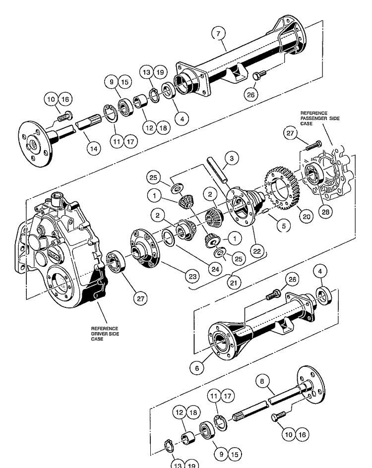 Transaxle - Gasoline Vehicles, Differential And Axles Diagram and Parts List for HUV4210GXP 2005-06 Husqvarna Lawn Tractor