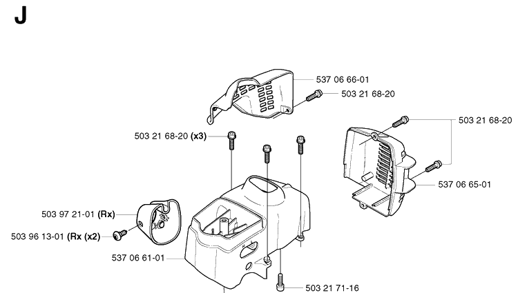 Cover Diagram and Parts List for 326LX 20023100001-20041000000 Husqvarna Edger
