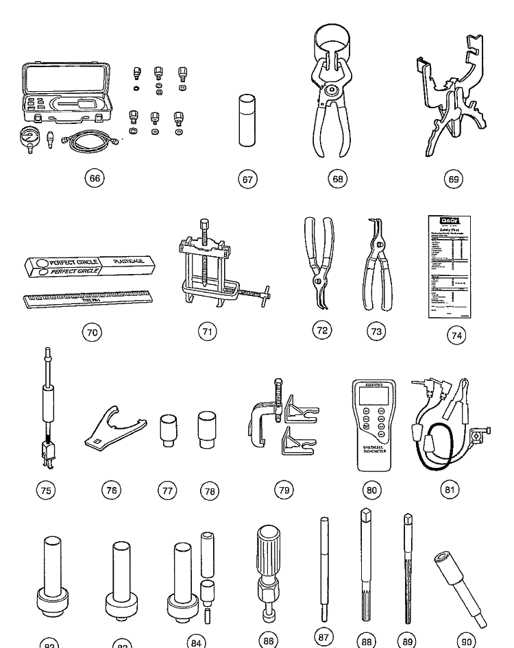 Maintenance And Service Tools, Continued (Part 3) Diagram and Parts List for HUV4210GXP 2005-06 Husqvarna Lawn Tractor