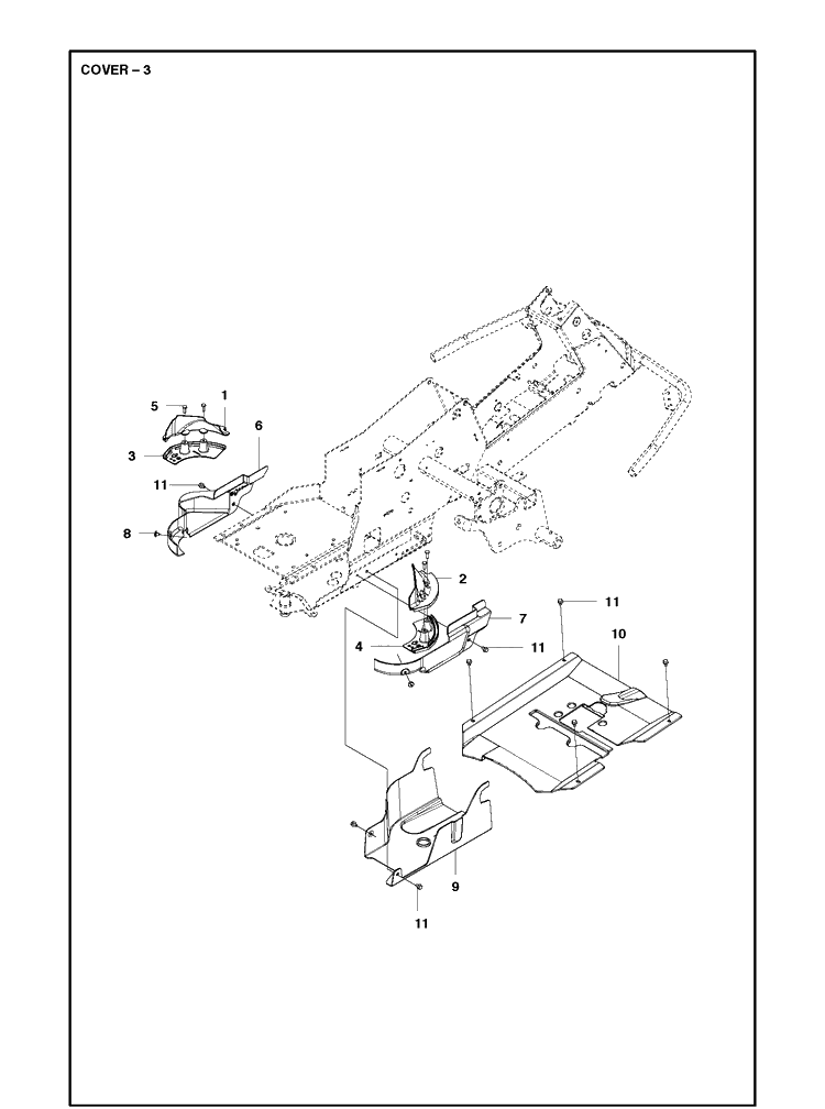 Cover Diagram and Parts List for R214T AWD Husqvarna Lawn Mower