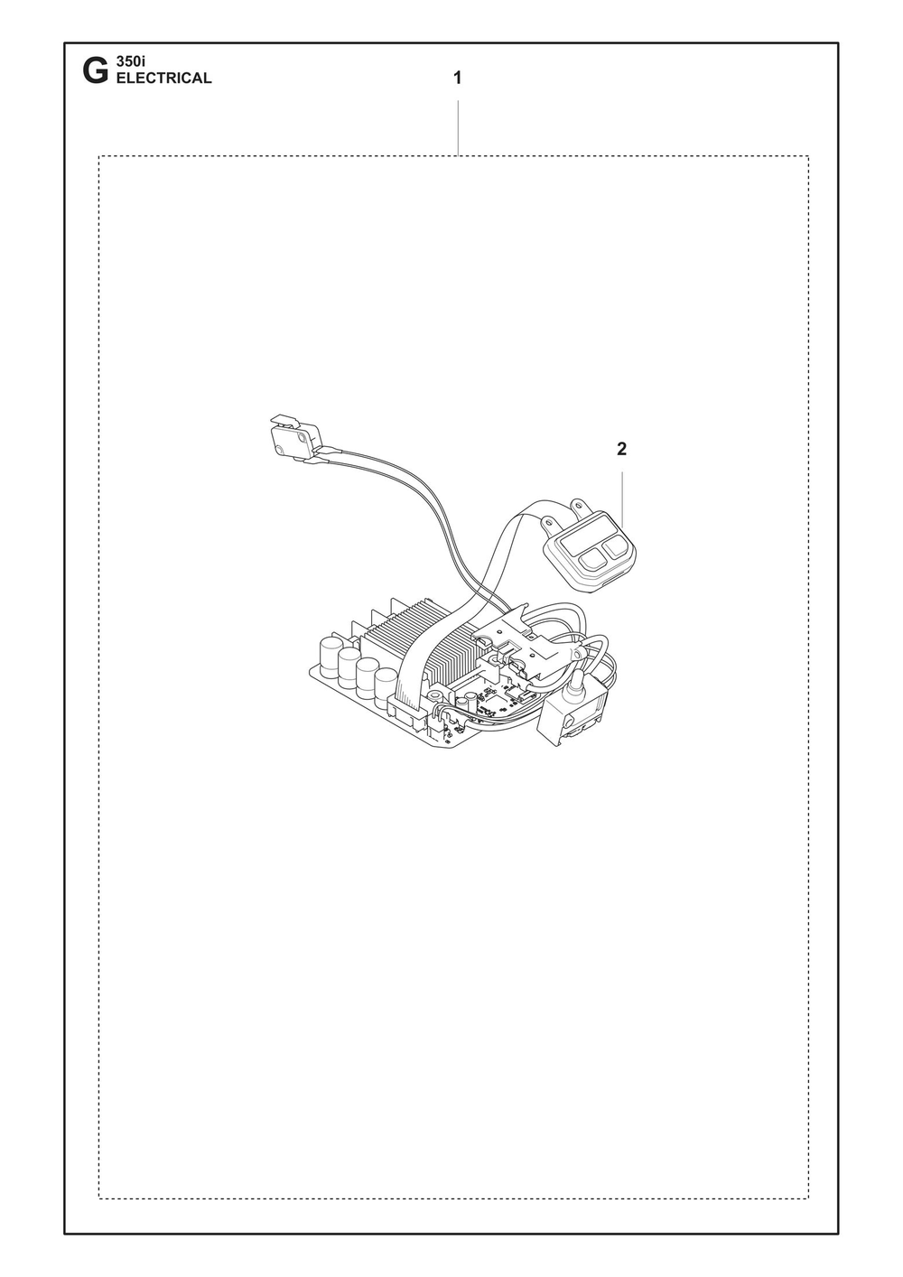 Electrical Diagram and Parts List for 350I  Husqvarna Chainsaw