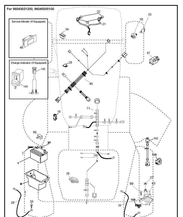 Electrical Diagram and Parts List for YTH22V46 (96043025700)(2017-09) Husqvarna Lawn Tractor