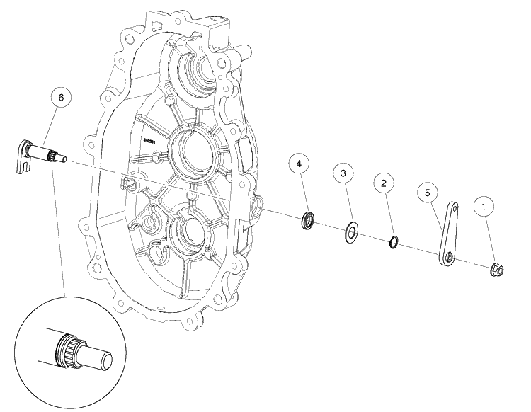 Transmission Shift Shaft And Bell Crank Diagram and Parts List for HUV4421GXP 2009 Husqvarna Lawn Tractor