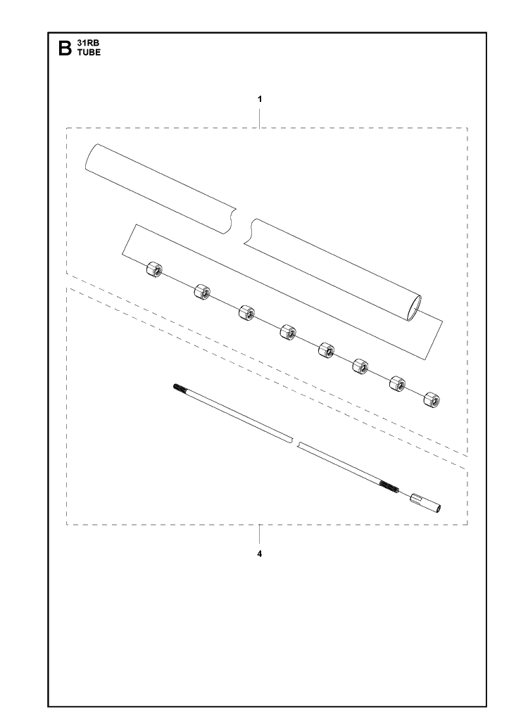 Tube Diagram and Parts List for 131RB (967843301)(20181300001-Current) Husqvarna Edger