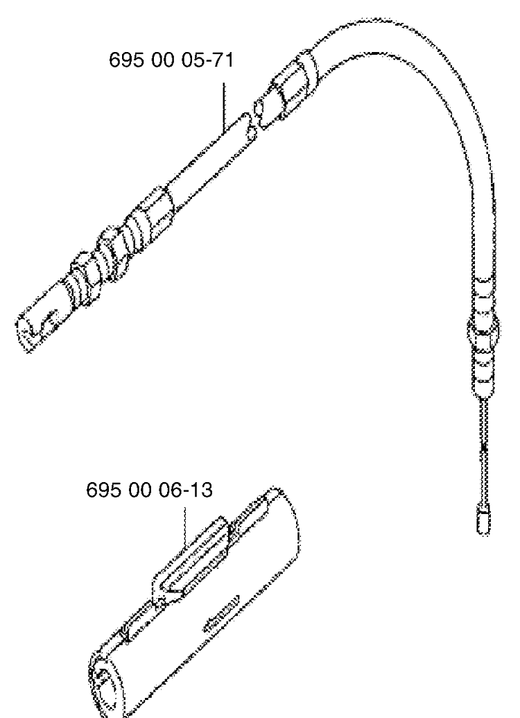 Second Throttle Cable Diagram and Parts List for 155BT (WR07-8-98)(1998-10) Husqvarna Leaf Blower / Vacuum