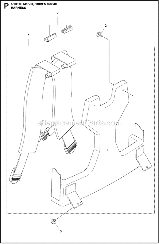 Ignition System Diagram and Parts List for 580BTSMARKIII  Husqvarna Leaf Blower / Vacuum