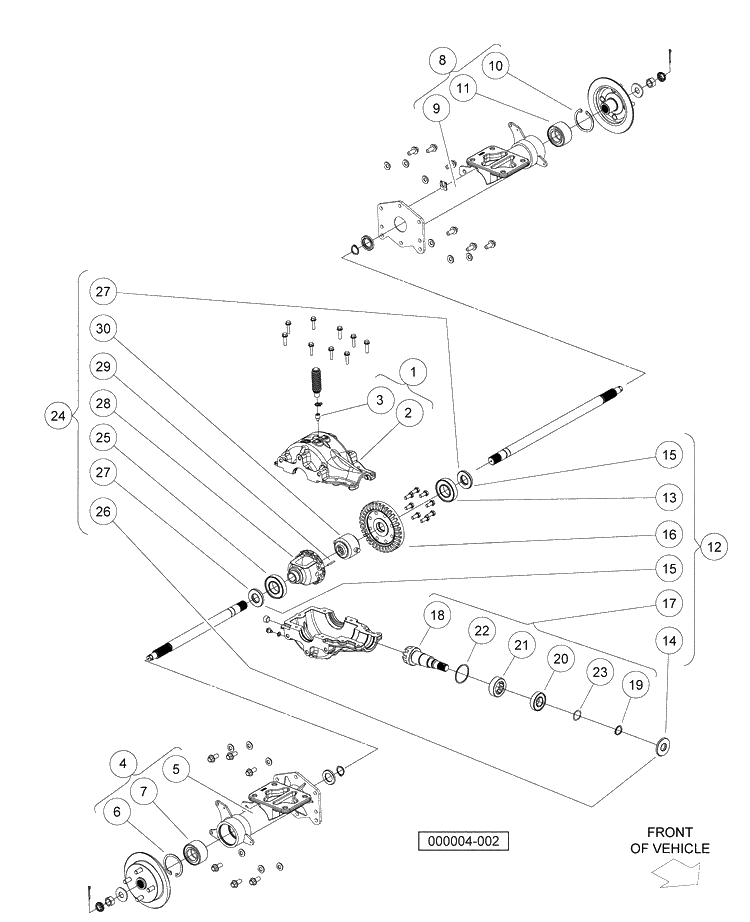 Rear Differential, Continued Diagram and Parts List for HUV4420G 2006-11 Husqvarna Lawn Tractor