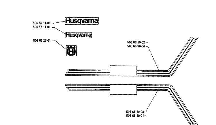 Decals Diagram and Parts List for RIDER8508 1990-02 Husqvarna Lawn Mower