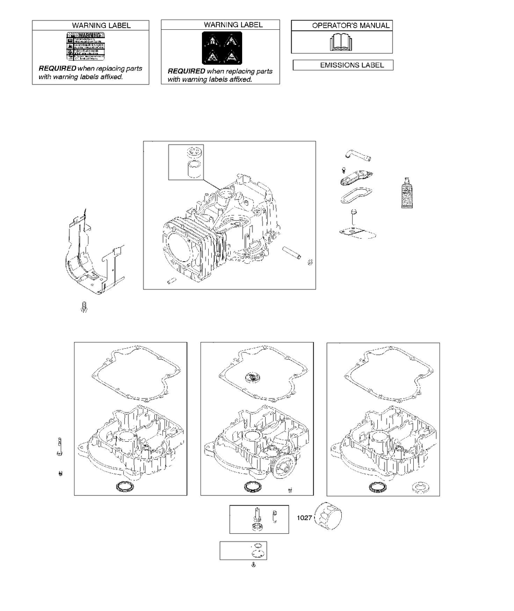 Cylinder Diagram and Parts List for 219807-3402-B1  Husqvarna Engine