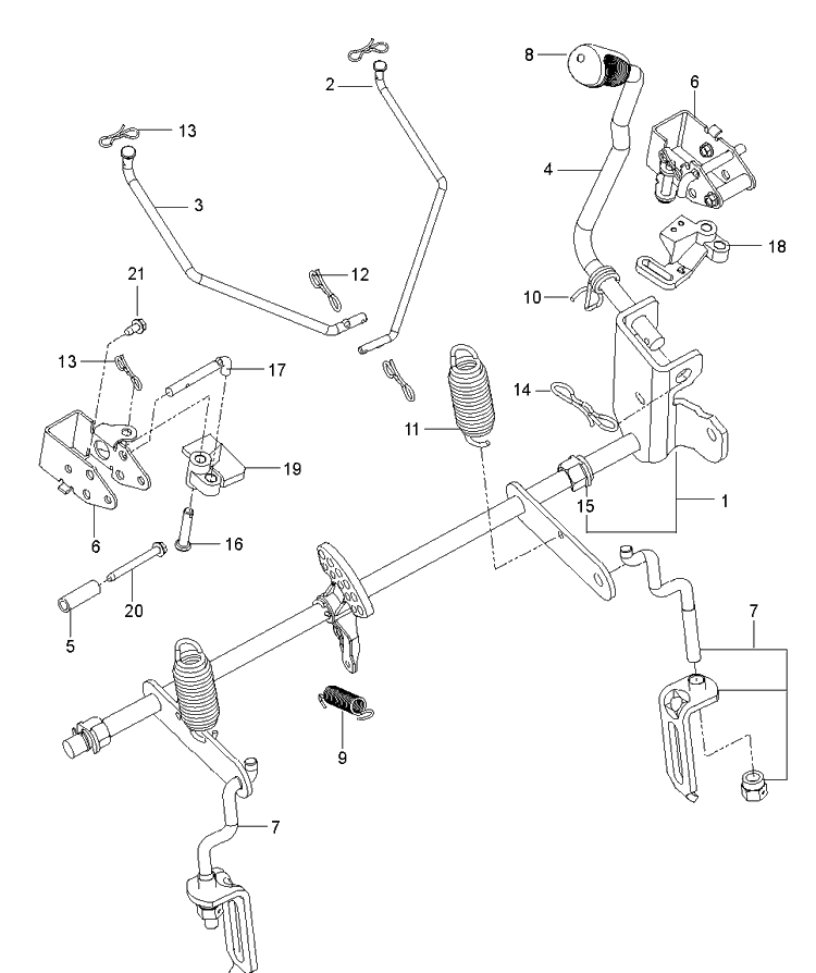 Mower Lift / Deck Lift Diagram and Parts List for Z254 (96766550100)(2017-02) Husqvarna Lawn Mower