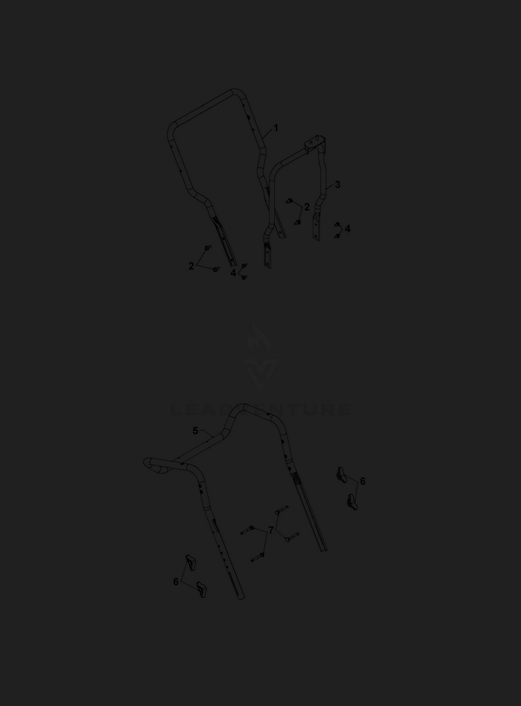 Handle Diagram and Parts List for ST230P  Husqvarna Snow Blower