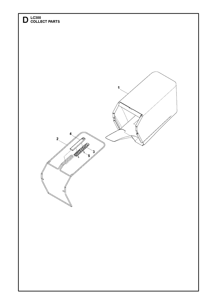 Bagger Diagram and Parts List for LC347V  Husqvarna Lawn Mower