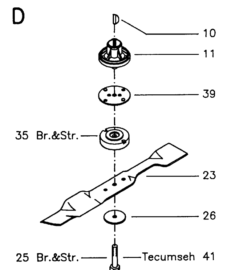 Cutting Equipment 2 Diagram and Parts List for MASTER46  Husqvarna Lawn Mower