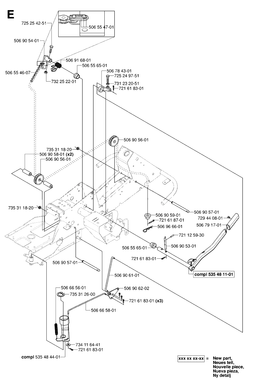 Controls 2 Diagram and Parts List for R15-V2AWD (965080101)(2006-01) Husqvarna Lawn Tractor